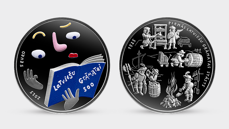 Latvian book 500th anniversary marked by Bank of Latvia commemorative coin