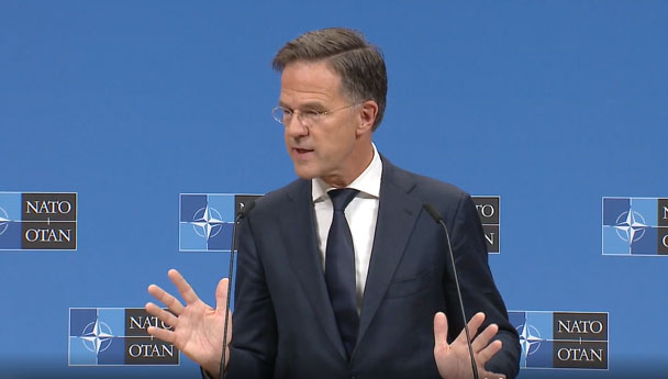 NATO generalinis sekretorius Markas Rutte: Ukrainos narystė įmanoma tik pasibaigus karui