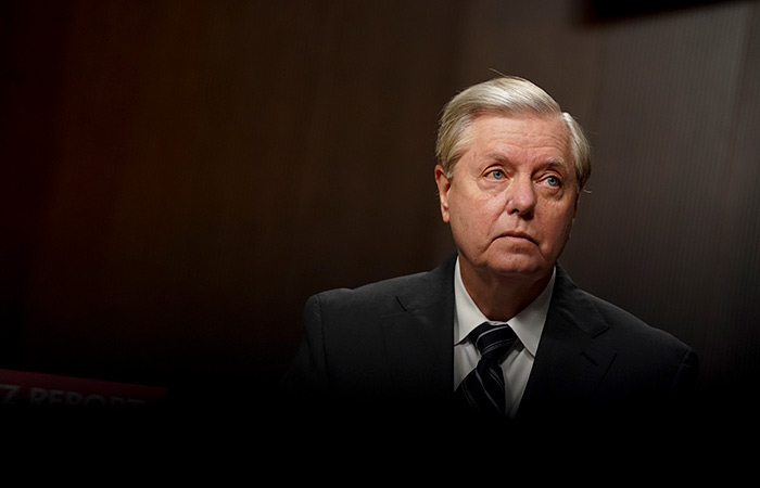 Mirė JAV senatorius Lindsey Grahamas