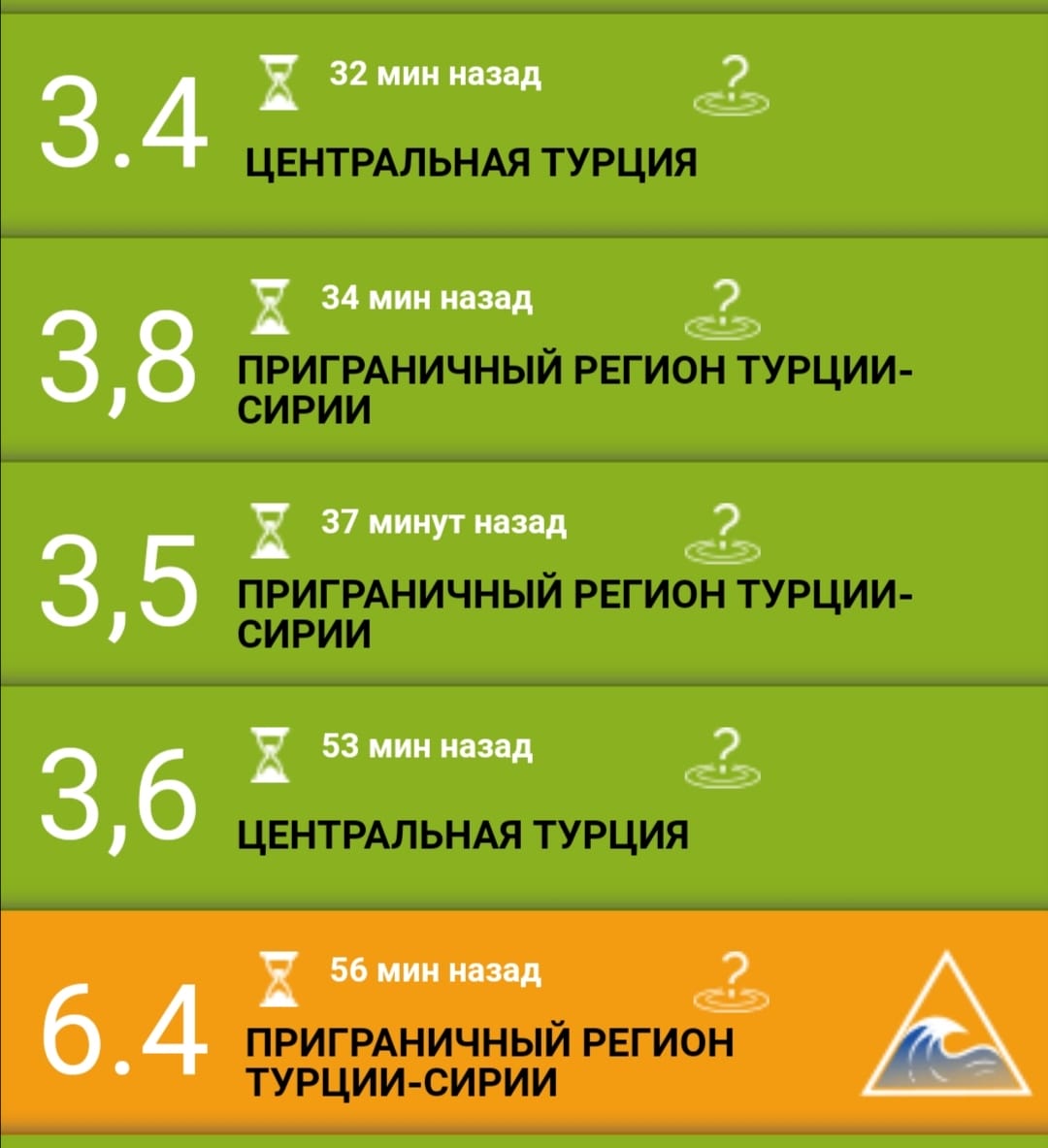 На границе Турции и Сирии снова произошли сильные землетрясения